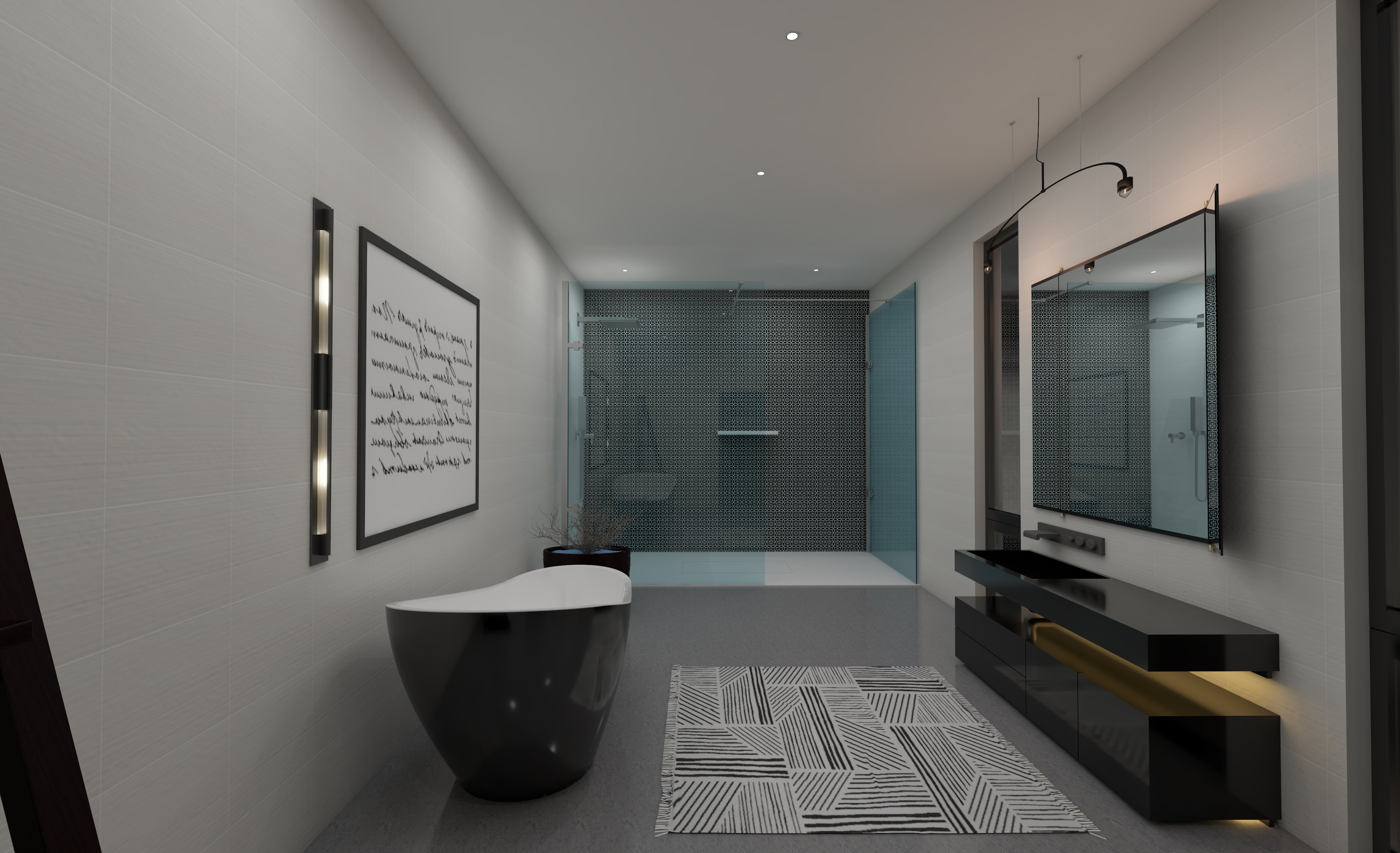 Modern Monochrome Bathroom